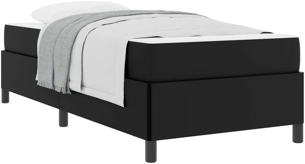 vidaXL Bettrahmen mit Matratze Schwarz 90 x 190 cm Stoff 3398974 Bild 3