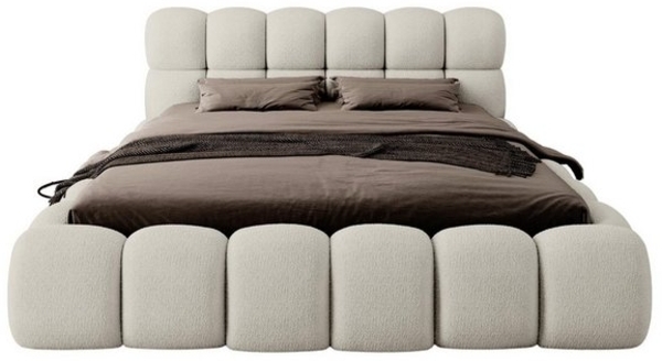 Compleo Polsterbett BUBBLE boucle Designerbett 140/160/180x200 BIZU, Wolkenbett Bild 4