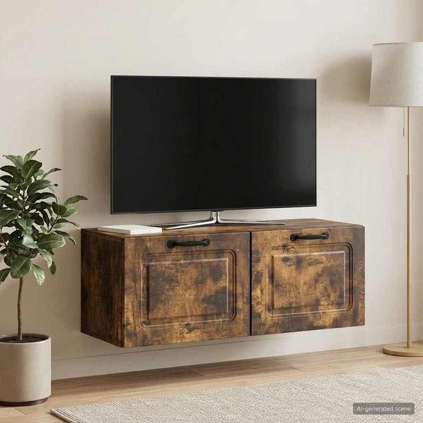vidaXL Wandmontierter TV-Schrank Geräucherte Eiche 78,5 x 31 x 30 cm 899400