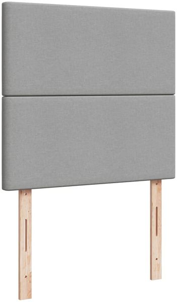 vidaXL Boxspringbett mit Matratze Hellgrau 90x200 cm Stoff 3292664 Bild 7