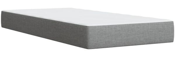 vidaXL Boxspringbett mit Matratze Hellgrau 90x200 cm Stoff 3292664 Bild 9