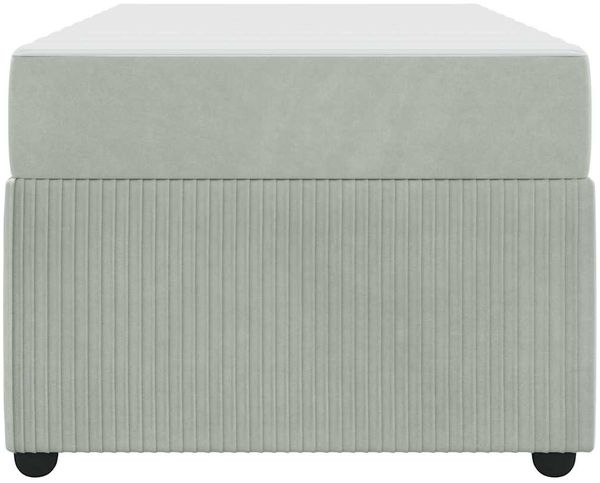 vidaXL Bettrahmen mit Matratze Hellgrau 90 x 190 cm Stoff 3398334 Bild 7