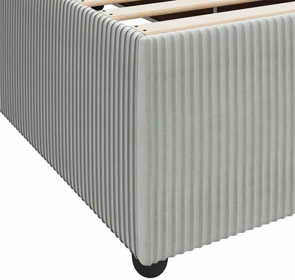 vidaXL Bettrahmen mit Matratze Hellgrau 90 x 190 cm Stoff 3398334 Bild 10