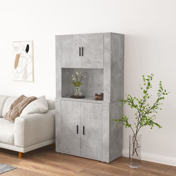 vidaXL Highboard Betongrau Holzwerkstoff 3185355