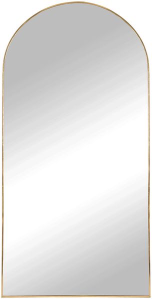 Standspiegel >Madrid< in Messing, Aluminium, Spiegel - 90x180x2,8cm (BxHxT)