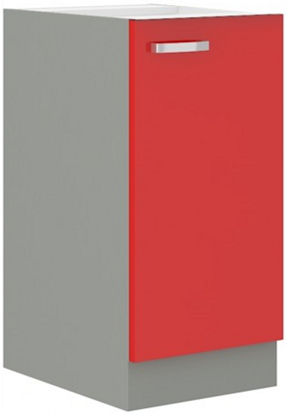 Küchen Unterschrank 40 Glanz Rot Grau Küchenzeile Küchenblock Küche Rose Bianca