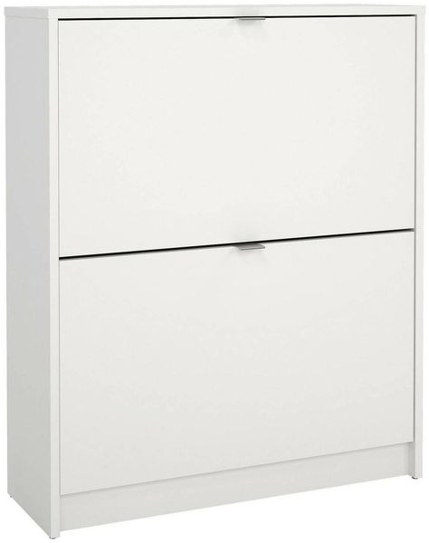 Dmora Schuhschrank Larry, Schuhregal, Mehrzweck-Eingangsgarderobe, Möbel für Schuhe, 70x24 h85 cm, Weiß