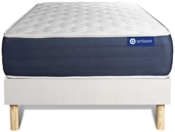 Actimemo sleep matratze 80x190cm + Bettgestell mit lattenrost , Härtegrad 2 , Memory-Schaum , Höhe : 22 cm