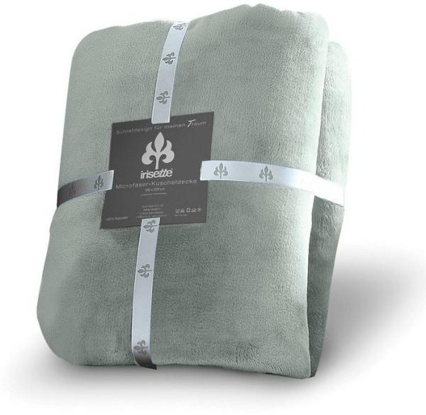 Irisette Kuscheldecke uni Decken Relax 8900 salbei 150 x 200 cm +