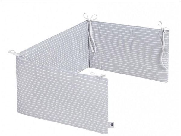 Zöllner Bettnestchen 'Grey Stripes' grau