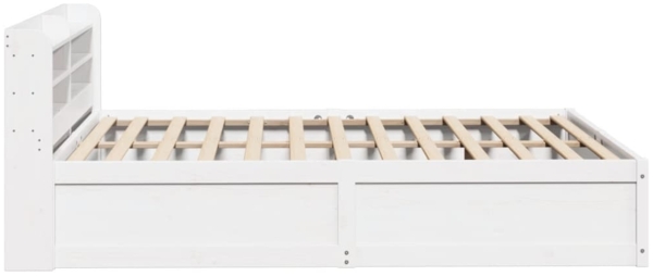 vidaXL Massivholzbett mit Kopfteil Weiß 140x200 cm Kiefer 3307084 Bild 6