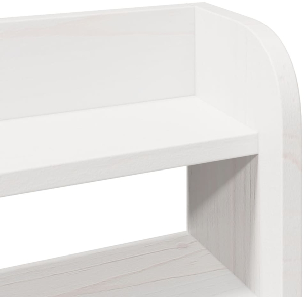 vidaXL Massivholzbett mit Kopfteil Weiß 140x200 cm Kiefer 3307084 Bild 9