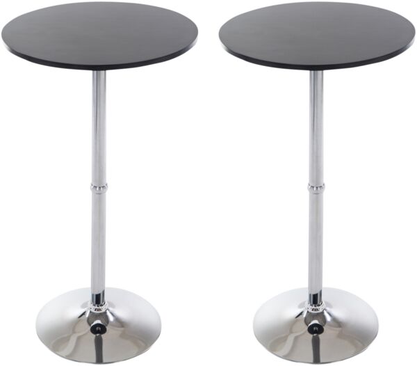 CLP 2er Set Stehtisch rund,schwarz