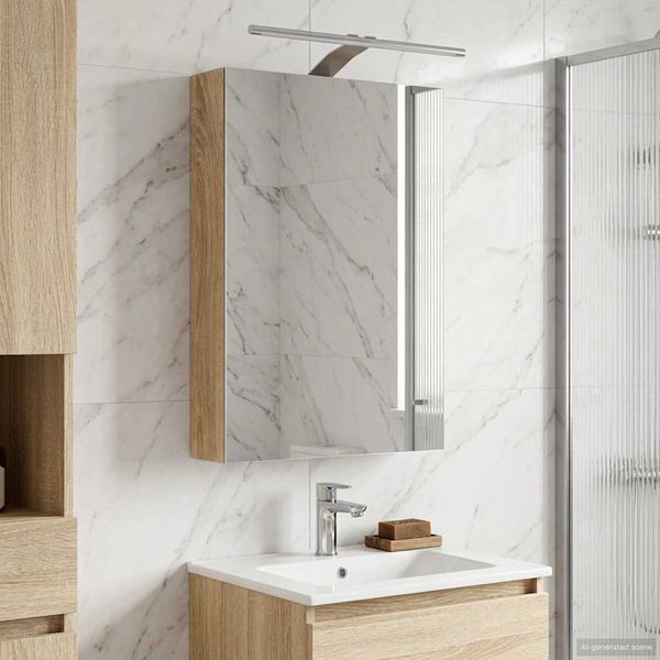 vidaXL Badezimmerspiegelschrank Sonoma-Eiche 40 x 10,5 x 60,5 cm 889033