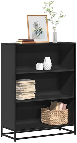 vidaXL Bücherregal Schwarz 80,5x35x107,5 cm Holzwerkstoff 849119