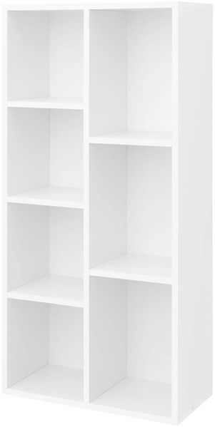 Vasagle 'LBC27WT' Bücherregal mit 7 Fächern, weiß, 50 x 24 x 106 cm