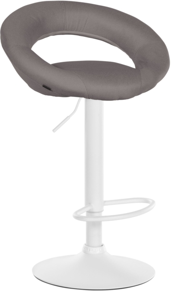 CLP Barhocker Olinda Stoff drehbar und höhenverstellbar,grau weiß
