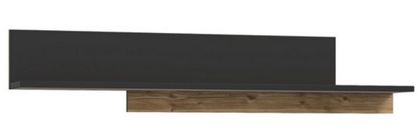 FORTE Hayato Wandpaneel, Holzwerkstoff, Braun/Schwarz, 154 x 35,4 x 21,9 cm Bild 2