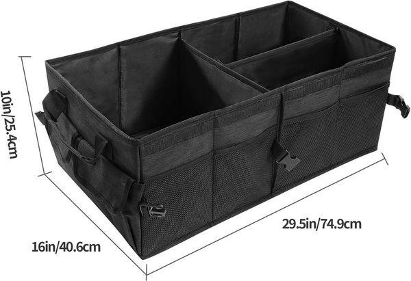 Youyijia Aufbewahrungsbox Premium Auto Kofferraum Organizer mit Deckel – Faltbare