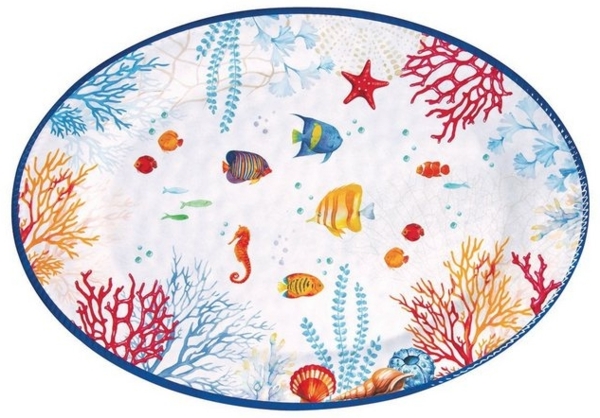EasyLife Servierplatte Bora Bora, Melamin, Spülmaschinengeeignet, Mehrfarbig, Motiv: Unterwasser Bild 2