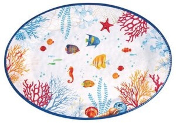 EasyLife Servierplatte Bora Bora, Melamin, Spülmaschinengeeignet, Mehrfarbig, Motiv: Unterwasser Bild 4