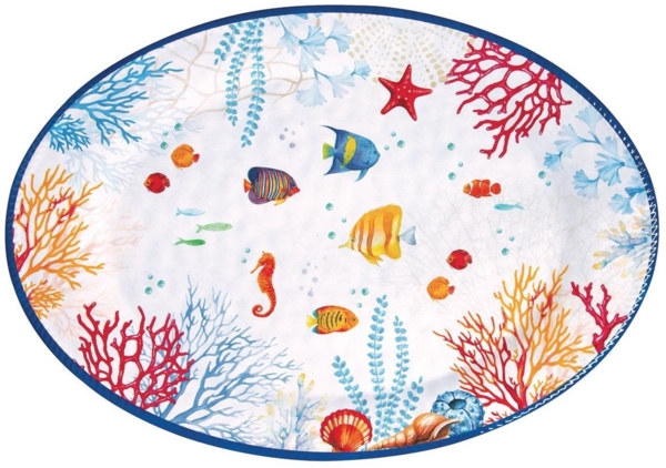 EasyLife Servierplatte Bora Bora, Melamin, Spülmaschinengeeignet, Mehrfarbig, Motiv: Unterwasser Bild 1