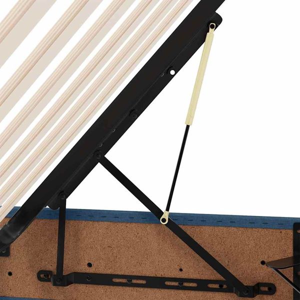 vidaXL Aufbewahrungsbett mit Matratze Blau 160 x 200 cm Stoff 3371732 Bild 12