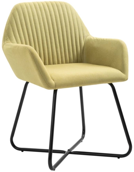 vidaXL Esszimmerstühle 2 Stk. Grün Stoff [249812]