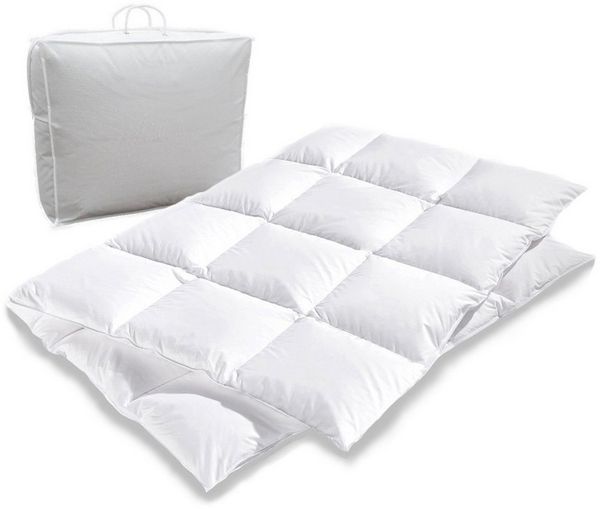 Bettenhaus Breuer Daunenbettdecke 100% sibirische Winter Daunen Bettdecke Daunendecke 135x200 1100g warm, Füllung: 100% Daunen, Bezug: 100% Baumwolle, Allergikergeeignet