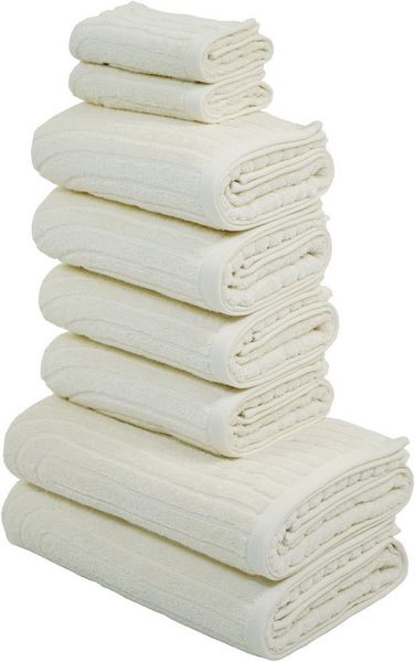 OTTO home Handtuch Set Handtuchset Ognon, Duschtücher, Handtücher, Gästetücher, Zen, Frottier (Set, 8-St), mit Muster, Scandi, Boho, einfarbiges Handtuch-Set 100% Baumwolle