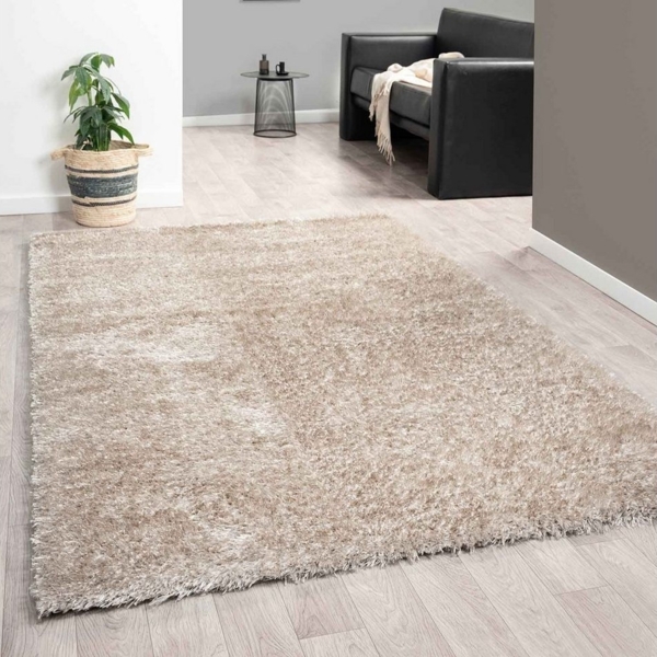 Vimoda Hochflor-Teppich Shaggy Teppich Wohnzimmer Extra Weich Einfarbig, Rechteckig, Höhe: 40 mm, langflor Läufer Premium Qualität