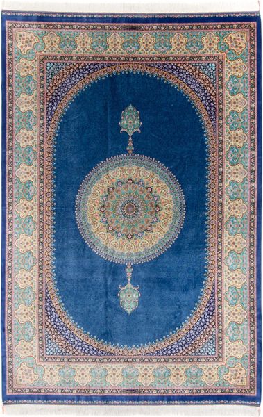 Perserteppich - Ghom - 300 x 200 cm - blau