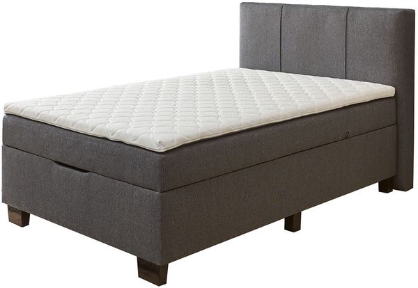 Boxspringbett Florenz / BX 1620 Fontana, Stoff, Grau, 140 x 110 x 214 cm