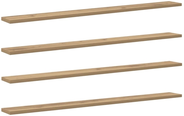 vidaXL Regalbrett 4 pcs Braun 100 x 10 x 1,5 cm Holzwerkstoff 875064