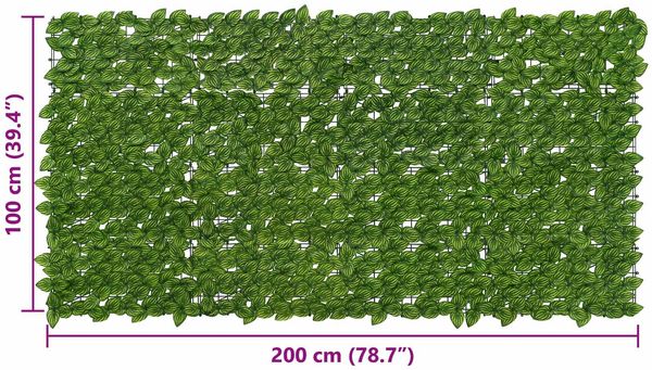 vidaXL Balkonsichtschutz mit Blättern Grün und Gelb 200 x 100 cm 42040642 Bild 5