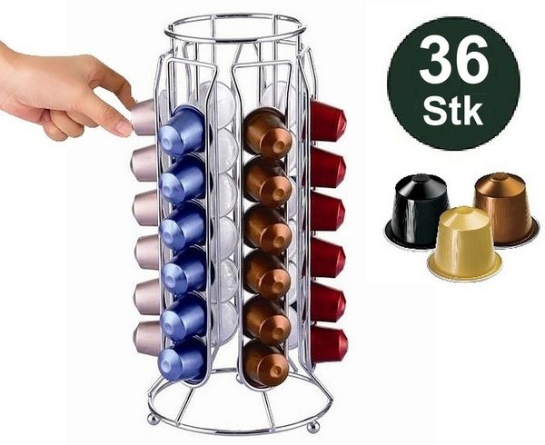 Kaffeekapsel Ständer Kapselspender Kapselhalter für 36 Kapseln Nespresso N05