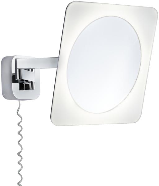 Paulmann No. 70468 Kosmetikspiegel Bela LED IP44 5,7W Chrom, Weiß, Spiegel, Metall