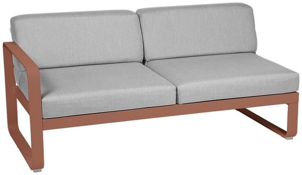 Bellevie Lounge 2-Sitzer Modul 20 Ockerrot 79 Flanellgrau Links