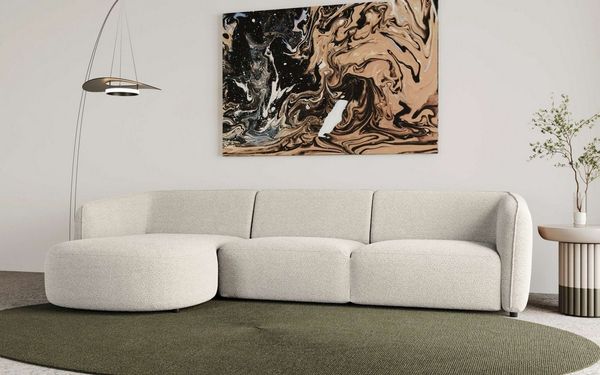 andas Ecksofa Ostrup, schlichtes modernes Design, in verschiedenen Farben