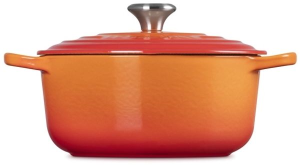 Le Creuset Signature Gusseisen-Bräter mit Deckel, Für alle Herdarten und Induktion geeignet, Rund, Ofenrot, 20,0 cm, 2.4 Bild 4