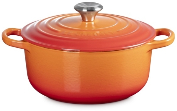 Le Creuset Signature Gusseisen-Bräter mit Deckel, Für alle Herdarten und Induktion geeignet, Rund, Ofenrot, 20,0 cm, 2.4