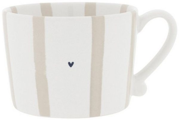 Bastion Collections Geschirr-Set Tasse - STRIPES - weiß