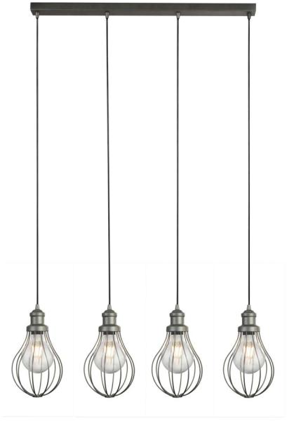 Pendelleuchte, Silber, H 120 cm, BALLOON CAGE