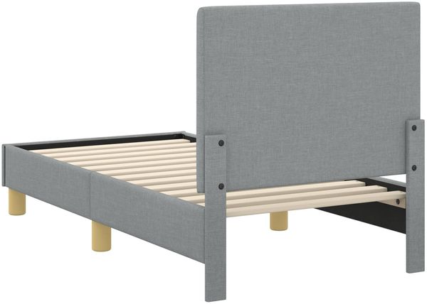 vidaXL Kinderbettgestell mit Kopfteil Hellgrau 70 x 140 cm Stoff 42010979 Bild 7