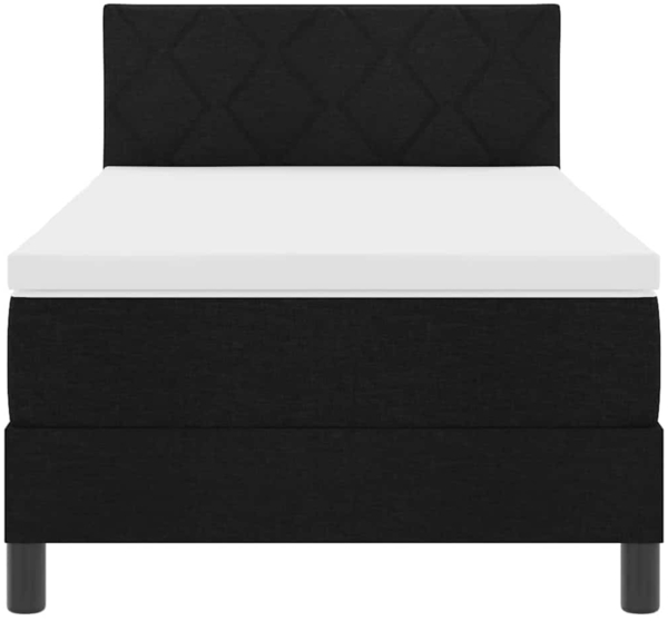 vidaXL Boxspringbett mit Matratze Schwarz 100 x 200 cm Stoff 3338743 Bild 6
