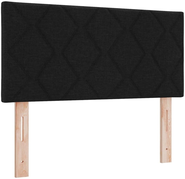 vidaXL Boxspringbett mit Matratze Schwarz 100 x 200 cm Stoff 3338743 Bild 5