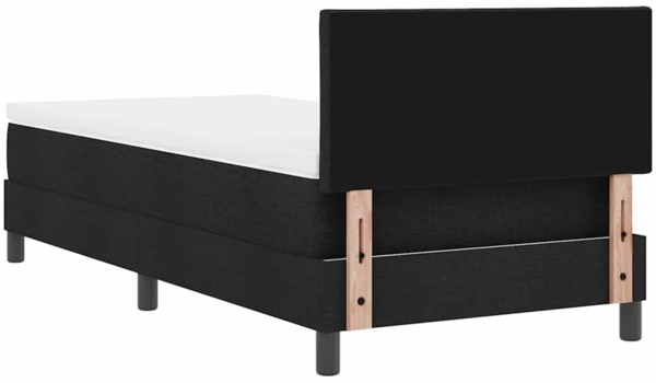 vidaXL Boxspringbett mit Matratze Schwarz 100 x 200 cm Stoff 3338743 Bild 8