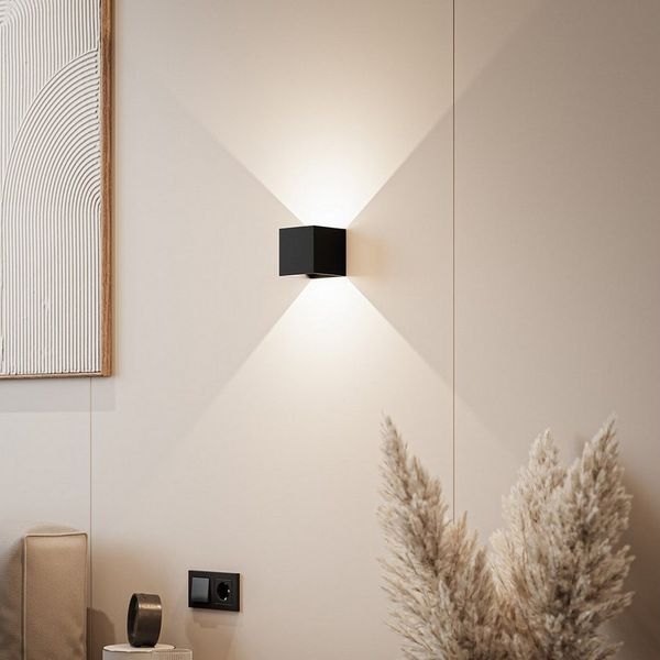 Neona LED Wandleuchte XENA Schwarz, LEd fest integriert, Warmweiß