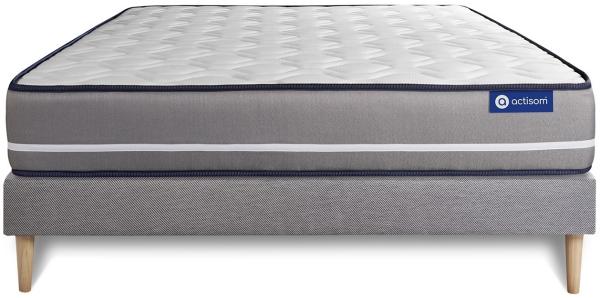 Actilatex pur matratze 150x195 cm + Bettgestell mit lattenrost - Dicke : 20cm - Latex und Memory-Schaum - H4