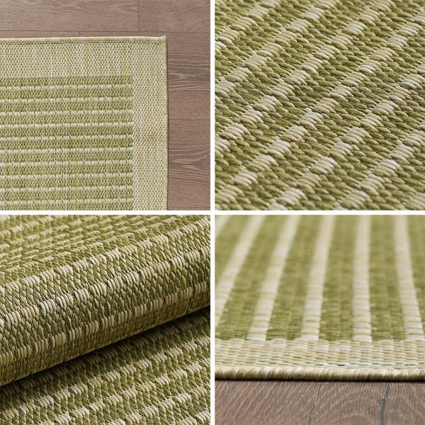 Teppium Outdoorteppich Unicolor - Einfarbig, Rechteckig, Höhe: 5 mm, Teppich Wetterfest Balkon Küchenteppich Flachgewebe Sisaloptik